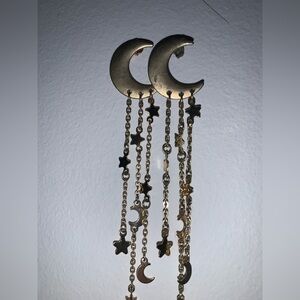 Gold Moon and Star Dangle Earrings FREE with any item over 5$ (DM)